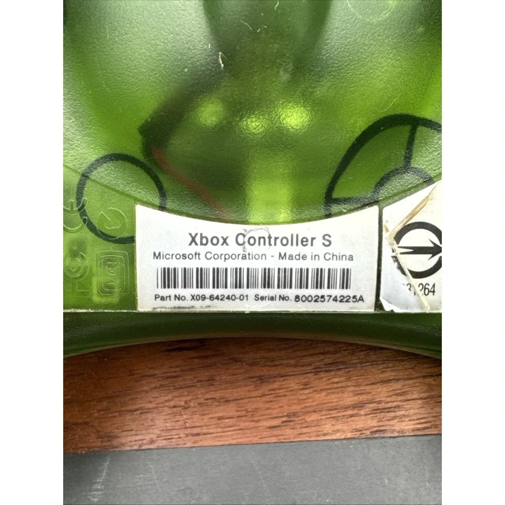 Original Xbox S Type Clear Green Wired Controller *UNTESTED*